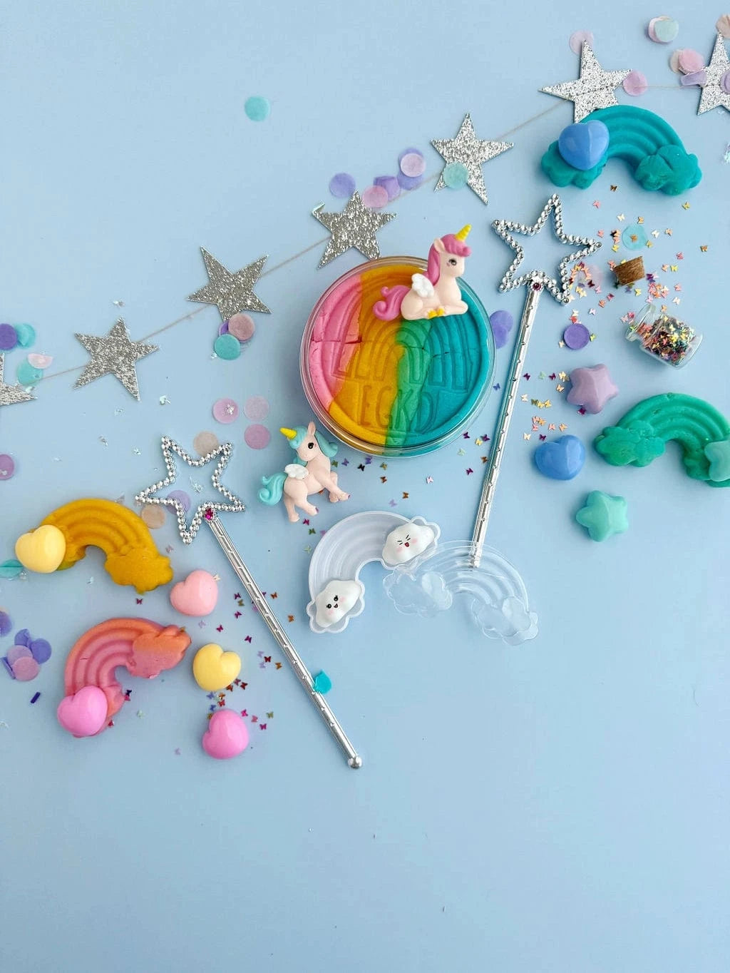 Unicorn Rainbow (Rainbow Sherbet) Kiddough Play Kit Earth Grown KidDoughs Lil Tulips