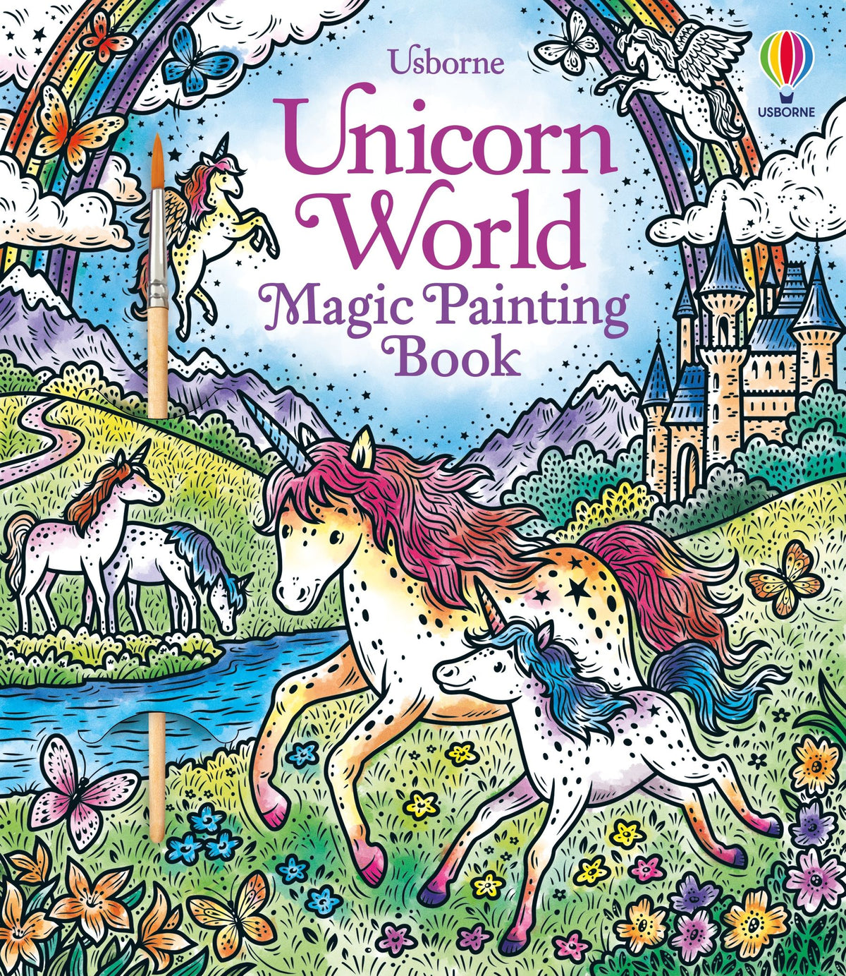 Unicorn World Magic Painting Book — Usborne book cover