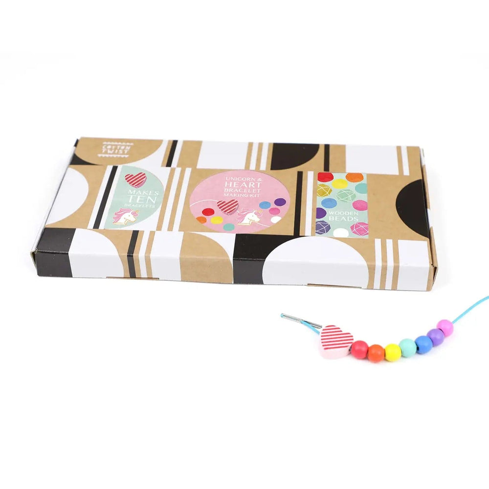 Unicorns & Heart - Bracelet Making Kit Cotton Twist Toy Craft Kits Lil Tulips