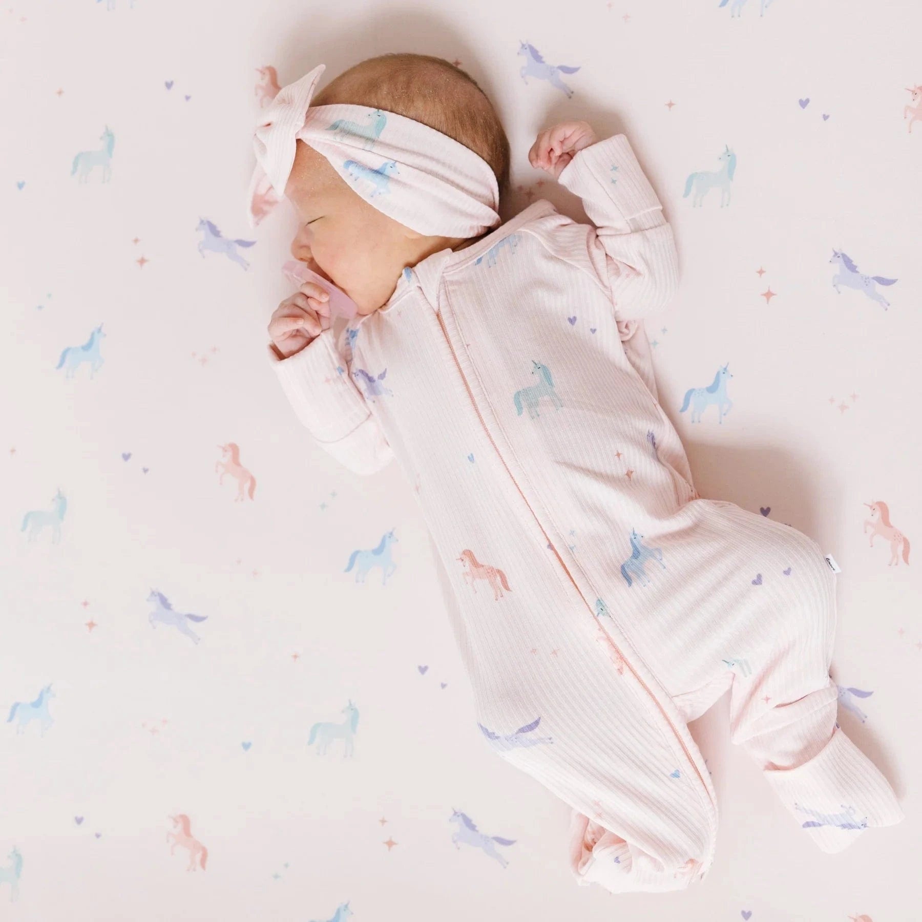 Unicorns Small Ribbed Zip Romper Brave Little Ones Lil Tulips