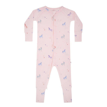 Unicorns Small Ribbed Zip Romper Brave Little Ones Lil Tulips