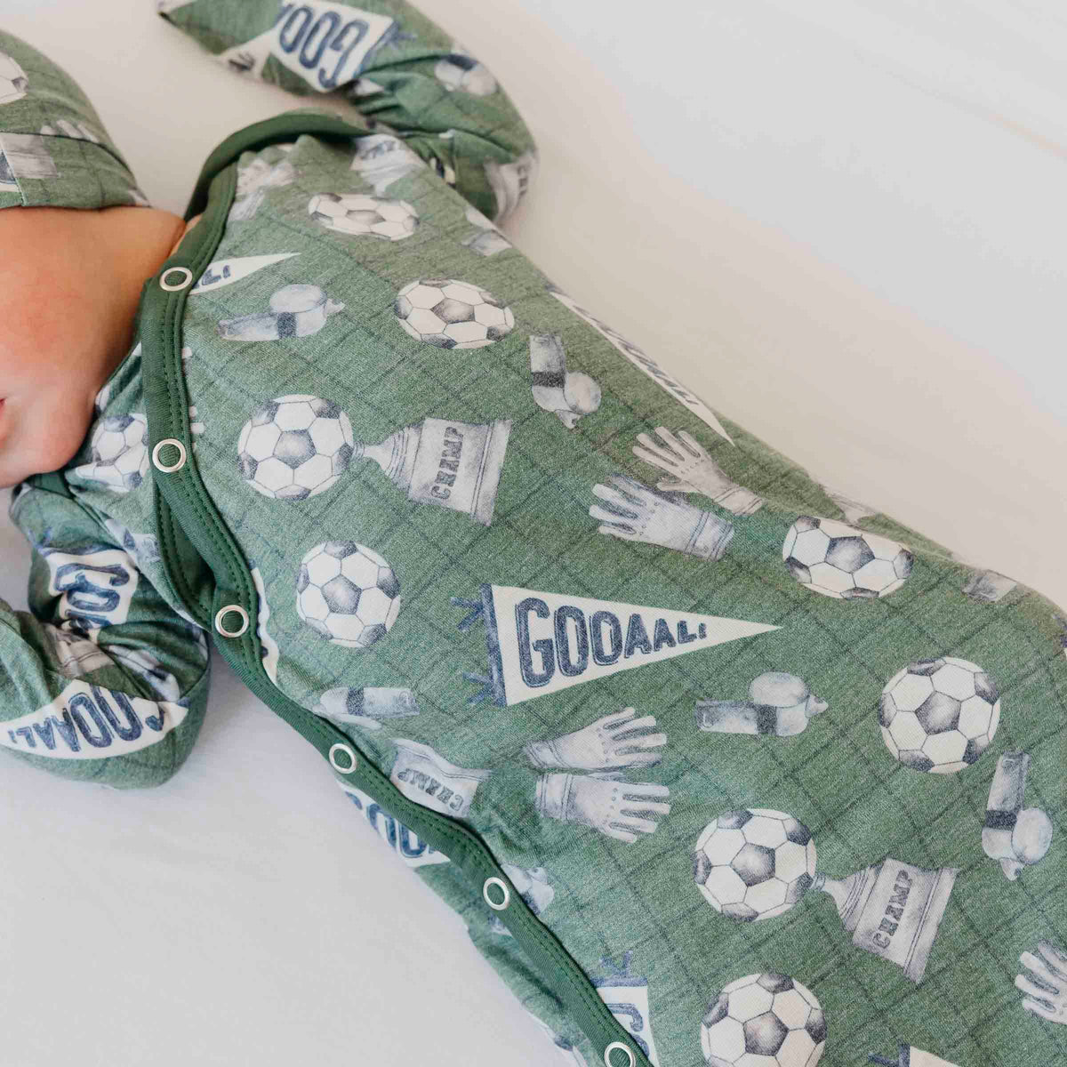 Copper Pearl Newborn Knotted Gown - Kick Off, additional view 1