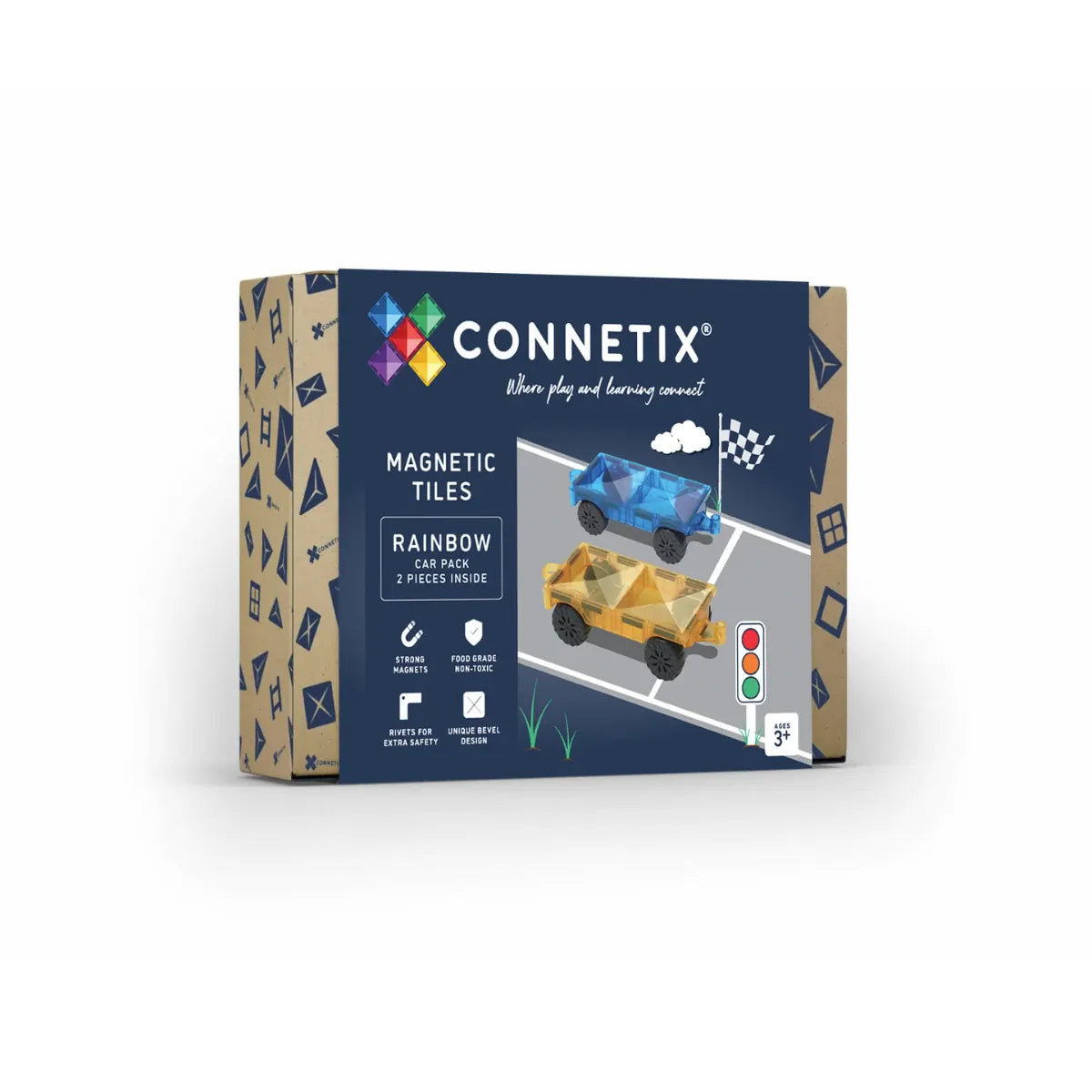 Connetix Rainbow Car Pack, 2 Pieces - product photo