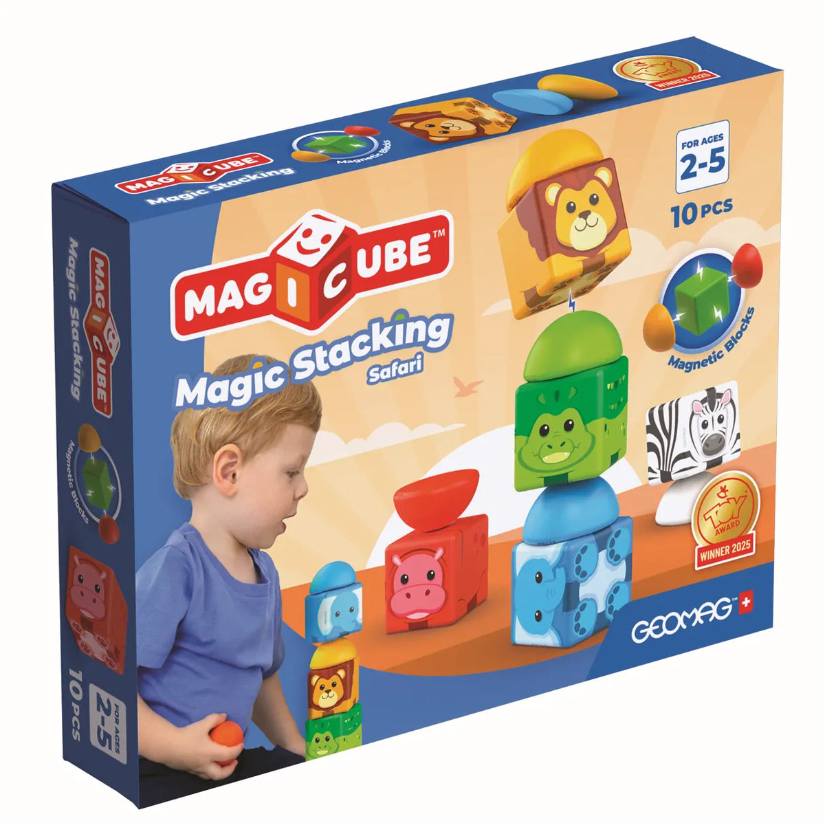 Geomag Magicube Stacking Safari - 10 Pieces official Geomag product image