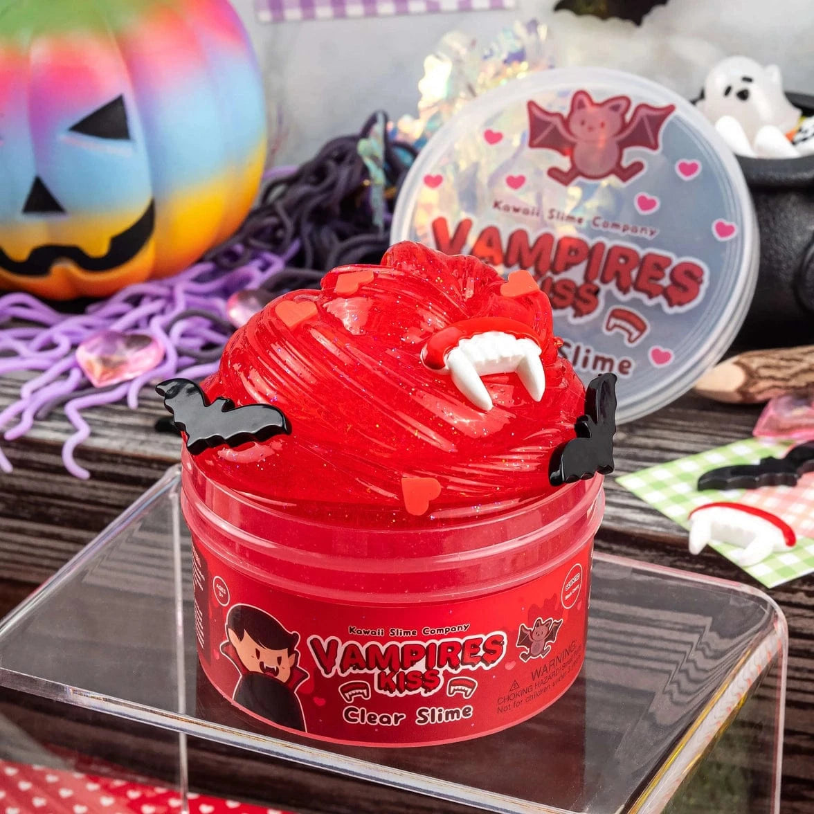 Vampire's Kiss Clear Slime Kawaii Slime Company Lil Tulips