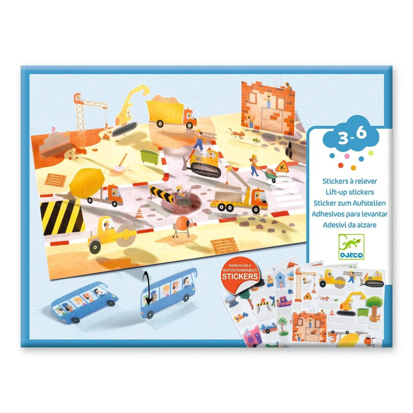 Vehicles Lift Up Stickers Djeco Lil Tulips