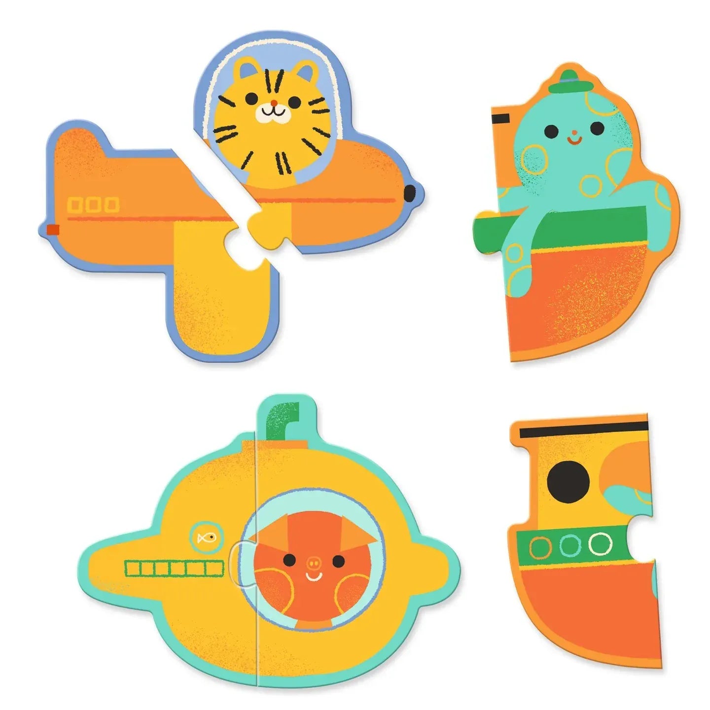 Vehicles Puzzle Duo Matching Activity Djeco Lil Tulips
