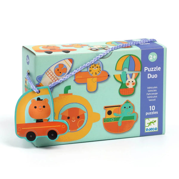 Vehicles Puzzle Duo Matching Activity Djeco Lil Tulips