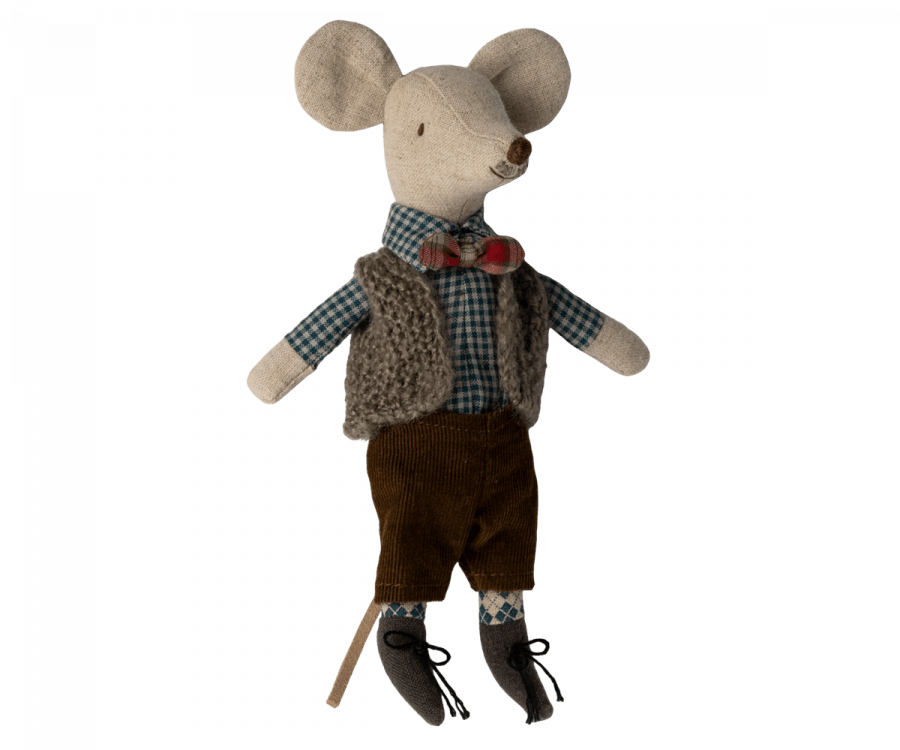 Vest, Pants and Bowtie for Grandpa Mouse Maileg Lil Tulips