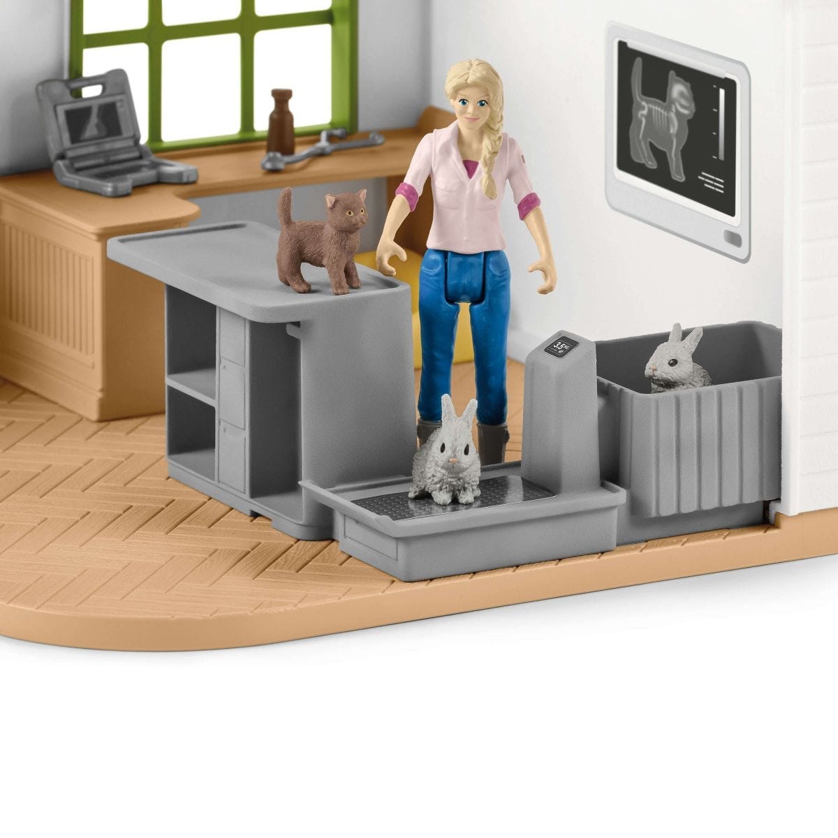 Veterinary Practice with Pets Farm Figurine Toys Play Set Schleich Lil Tulips