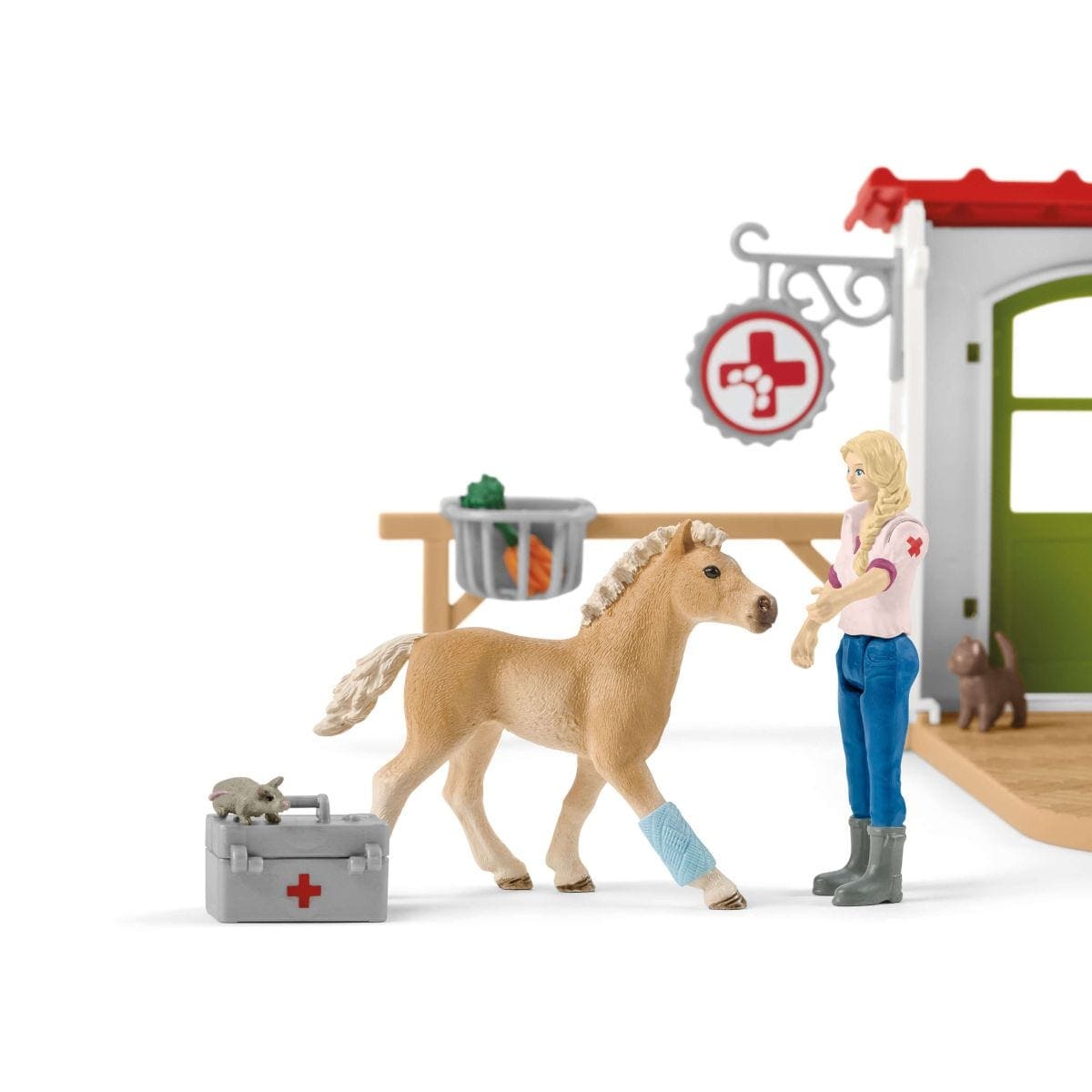 Veterinary Practice with Pets Farm Figurine Toys Play Set Schleich Lil Tulips