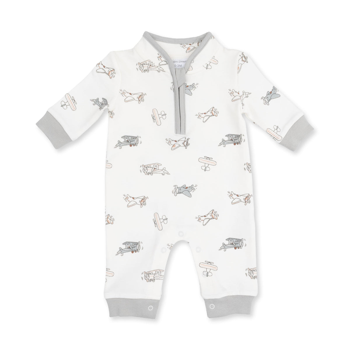 Vintage Airplane Pilots - Zip Neck Romper Angel Dear Lil Tulips
