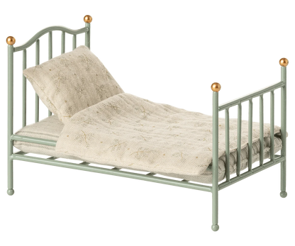 Vintage single bed, Mouse - Mint Maileg Lil Tulips