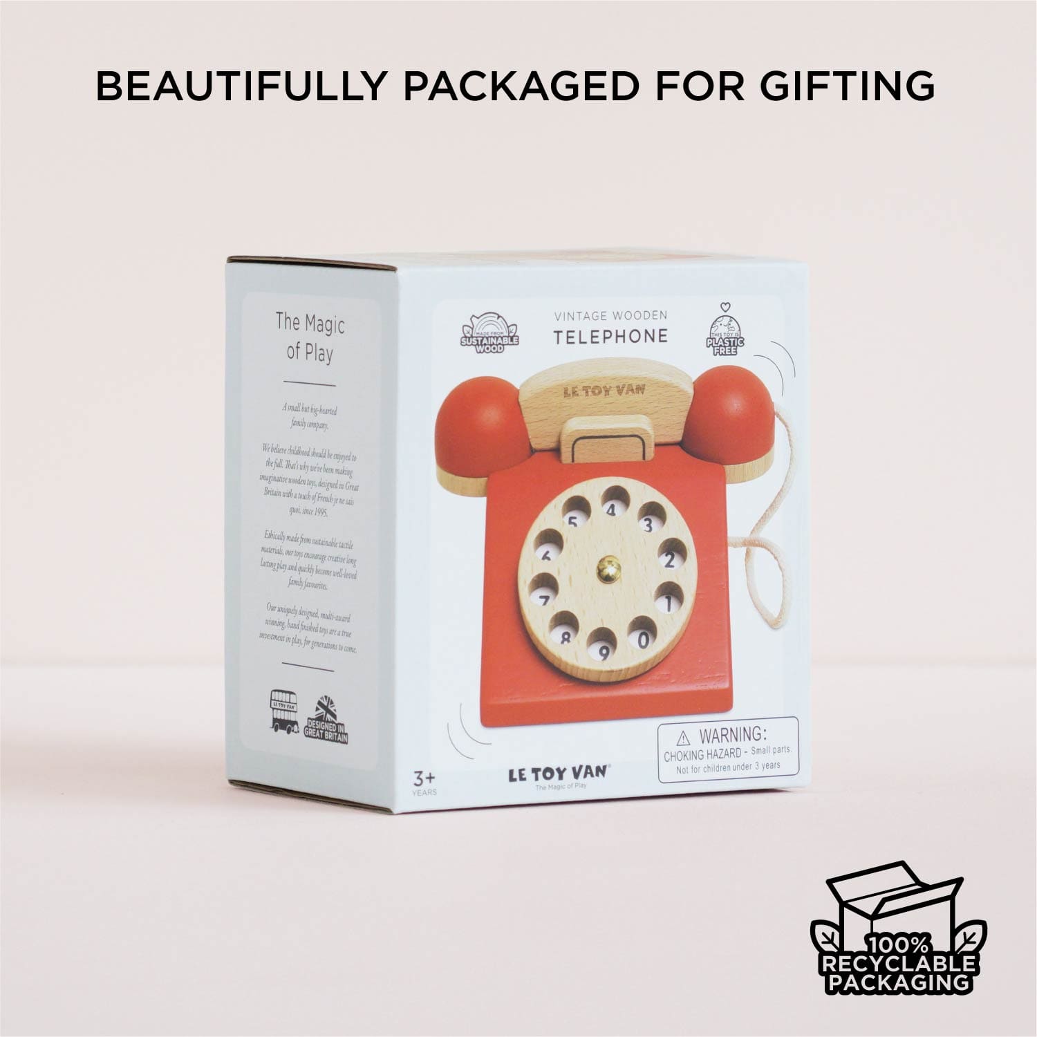 Vintage Wooden Phone Le Toy Van Lil Tulips