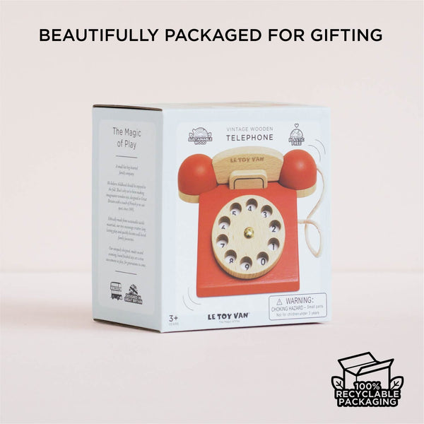Vintage Wooden Phone Le Toy Van Lil Tulips