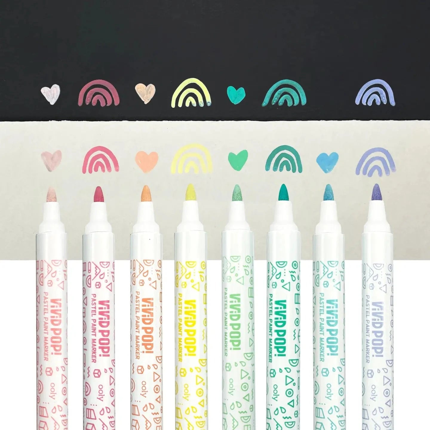 Vivid Pop! Water-Based Paint Markers: Pastel (Set of 8) OOLY Lil Tulips