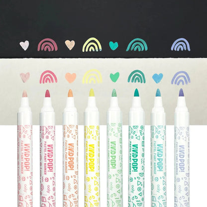 Vivid Pop! Water-Based Paint Markers: Pastel (Set of 8) OOLY Lil Tulips