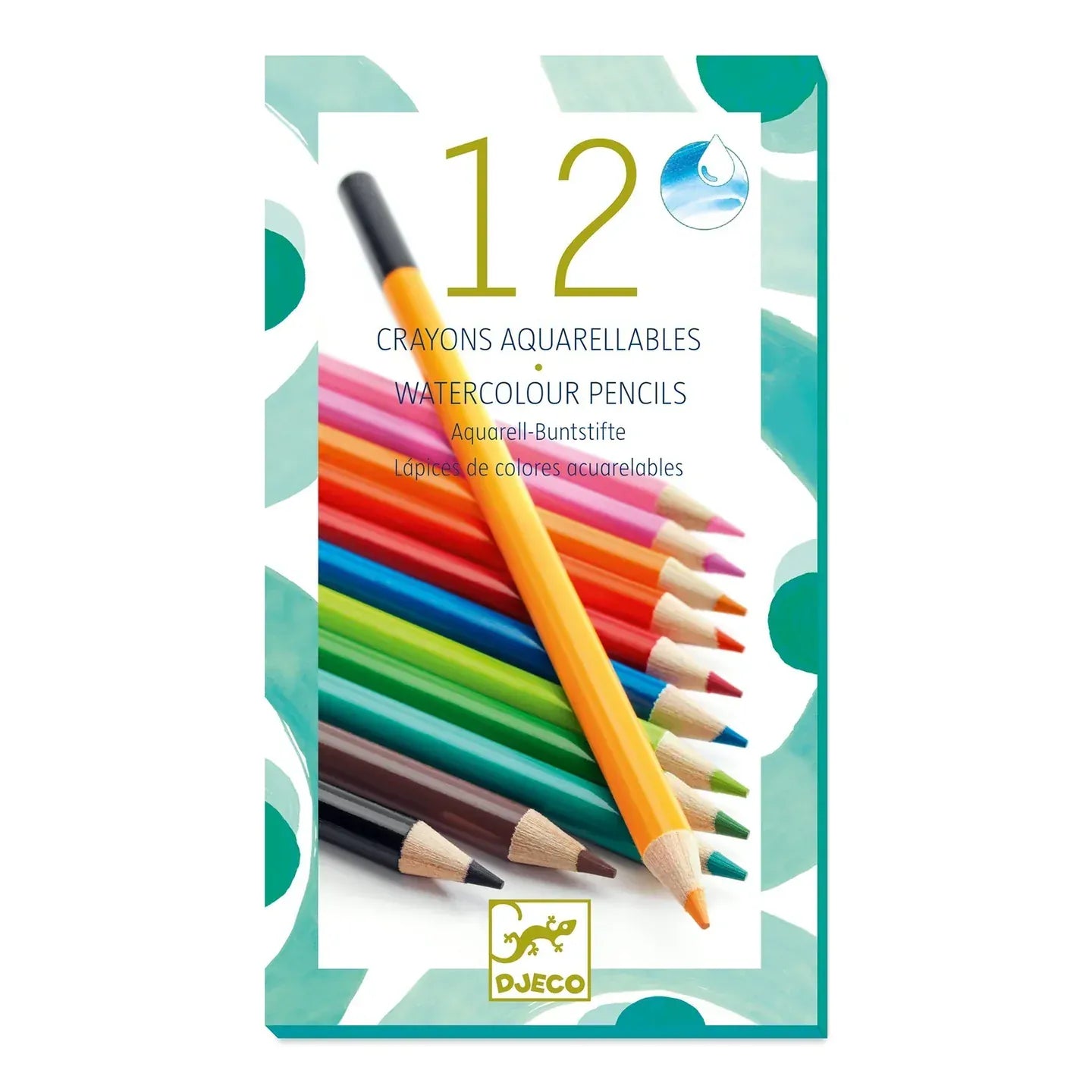 Watercolor Pencils - 12 Colors Djeco Lil Tulips