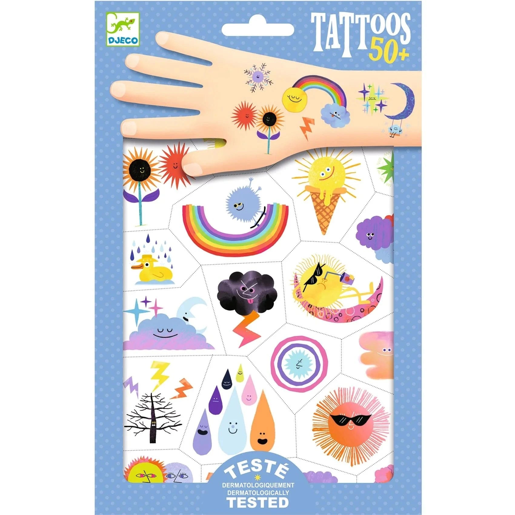 Weather Emojis Temporary Tattoos Djeco Lil Tulips