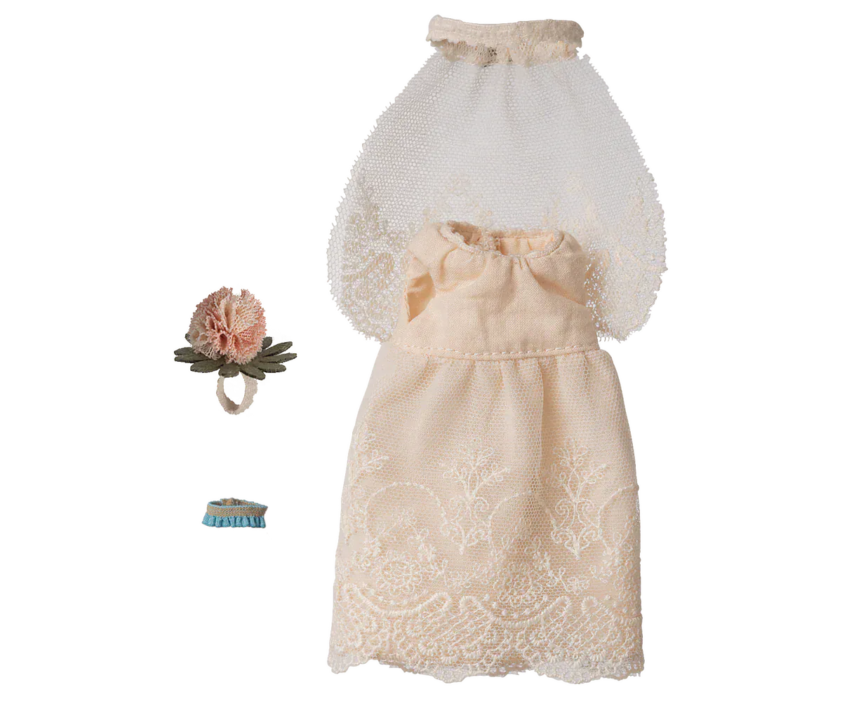 Wedding dress, Mum mouse Maileg Lil Tulips