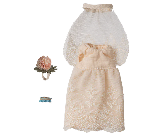 Wedding dress, Mum mouse Maileg Lil Tulips