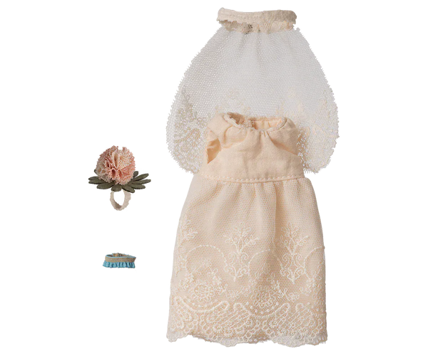 Wedding dress, Mum mouse Maileg Lil Tulips