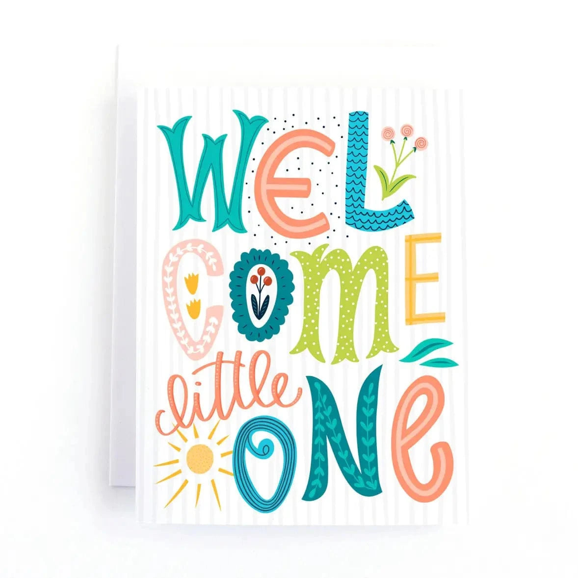 Welcome Little One - New Baby Card Pedaller Designs Lil Tulips