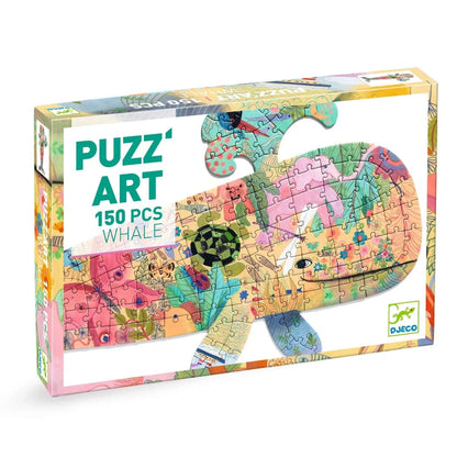Whale 150pc Puzz'Art Shaped Jigsaw Puzzle + Poster Djeco Lil Tulips