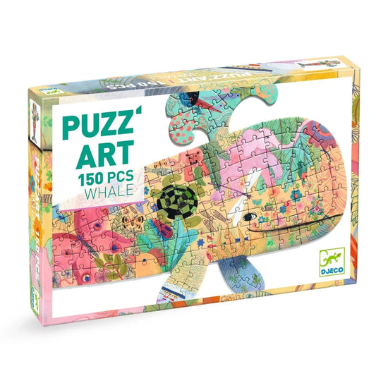 Whale 150pc Puzz'Art Shaped Jigsaw Puzzle + Poster Djeco Lil Tulips