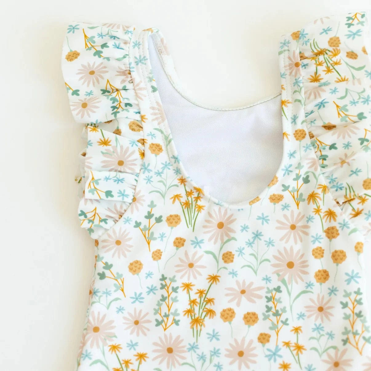 Whimsical Floral Ruffle Sleeves One-Piece Bathing Suit Brave Little Ones Lil Tulips