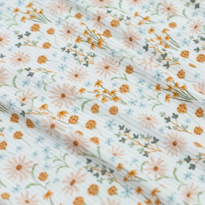 Whimsical Floral Small Ribbed Adult Blanket Brave Little Ones Blankets Lil Tulips