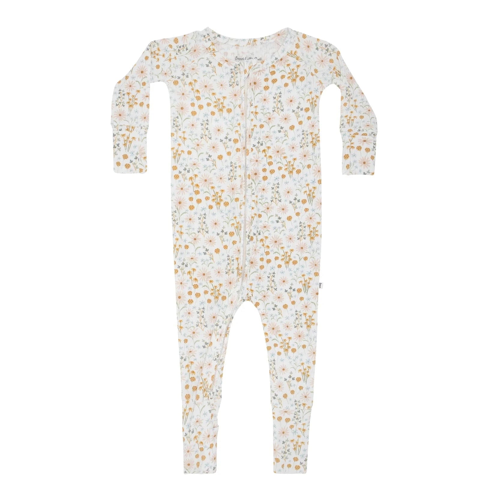 Whimsical Floral Small Ribbed Zip Romper Brave Little Ones Lil Tulips