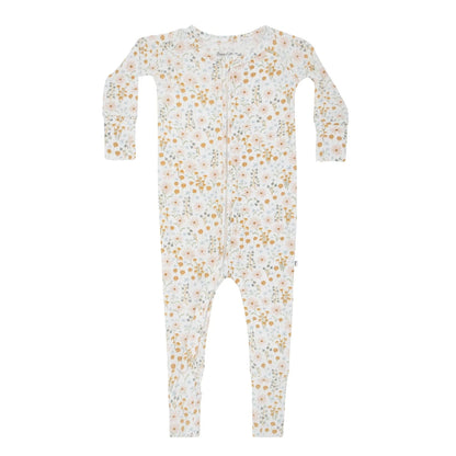Whimsical Floral Small Ribbed Zip Romper Brave Little Ones Lil Tulips