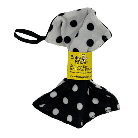 White & Black Dots Baby Paper with Loop Baby Paper Lil Tulips