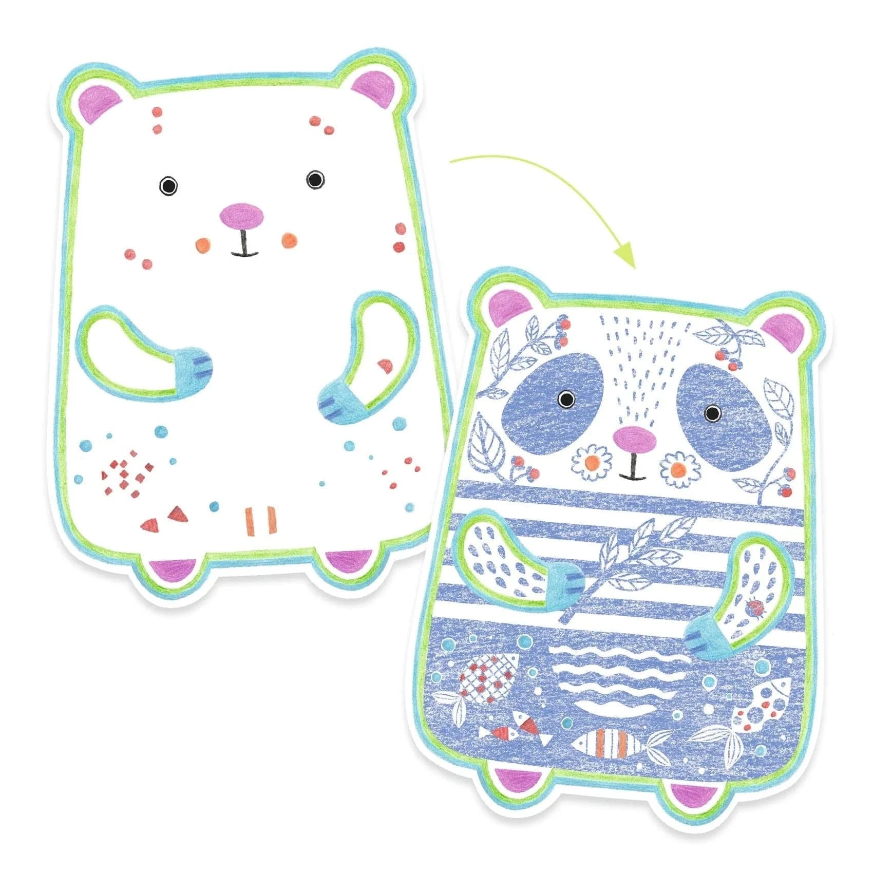 Wild Animals Coloring KIt Djeco Lil Tulips