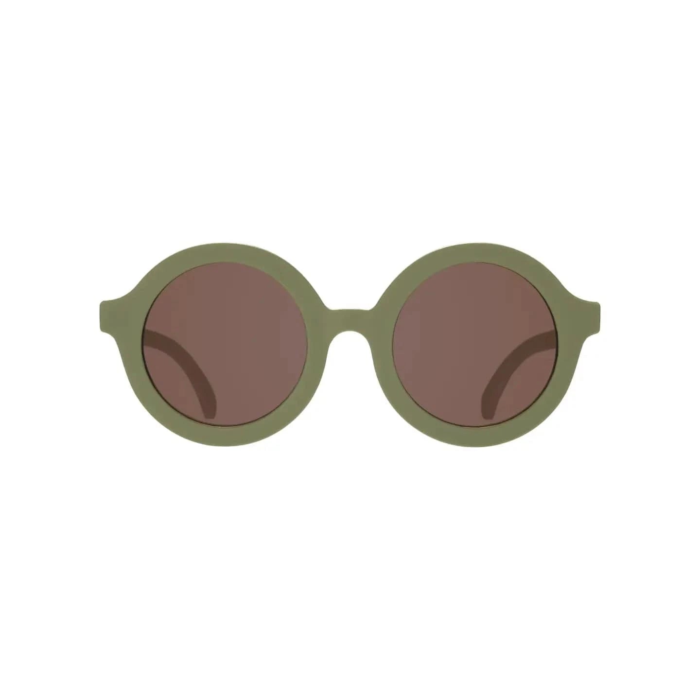 Wild Moss Euro Round Kids Sunglasses with Amber Lens Babiators Lil Tulips