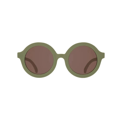 Wild Moss Euro Round Kids Sunglasses with Amber Lens Babiators Lil Tulips