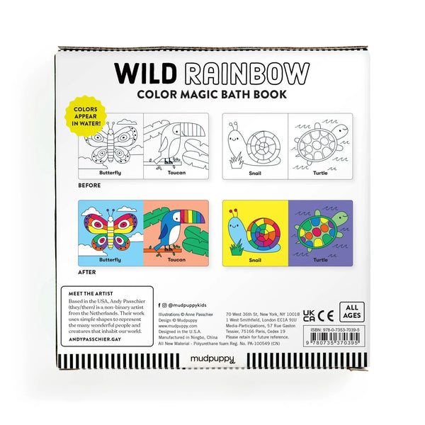 Wild Rainbow Color Magic Bath Book Chronicle Books Lil Tulips