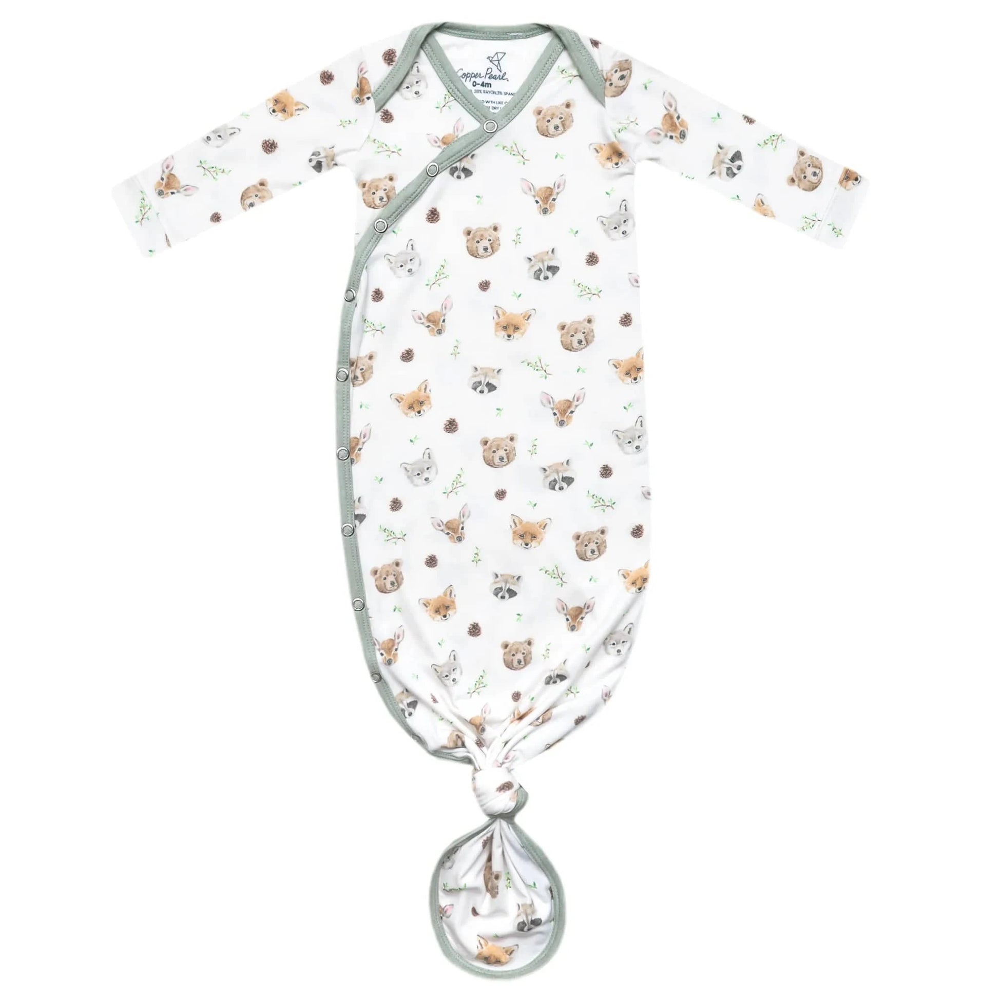 Wilder Newborn Knotted Gown Copper Pearl Lil Tulips