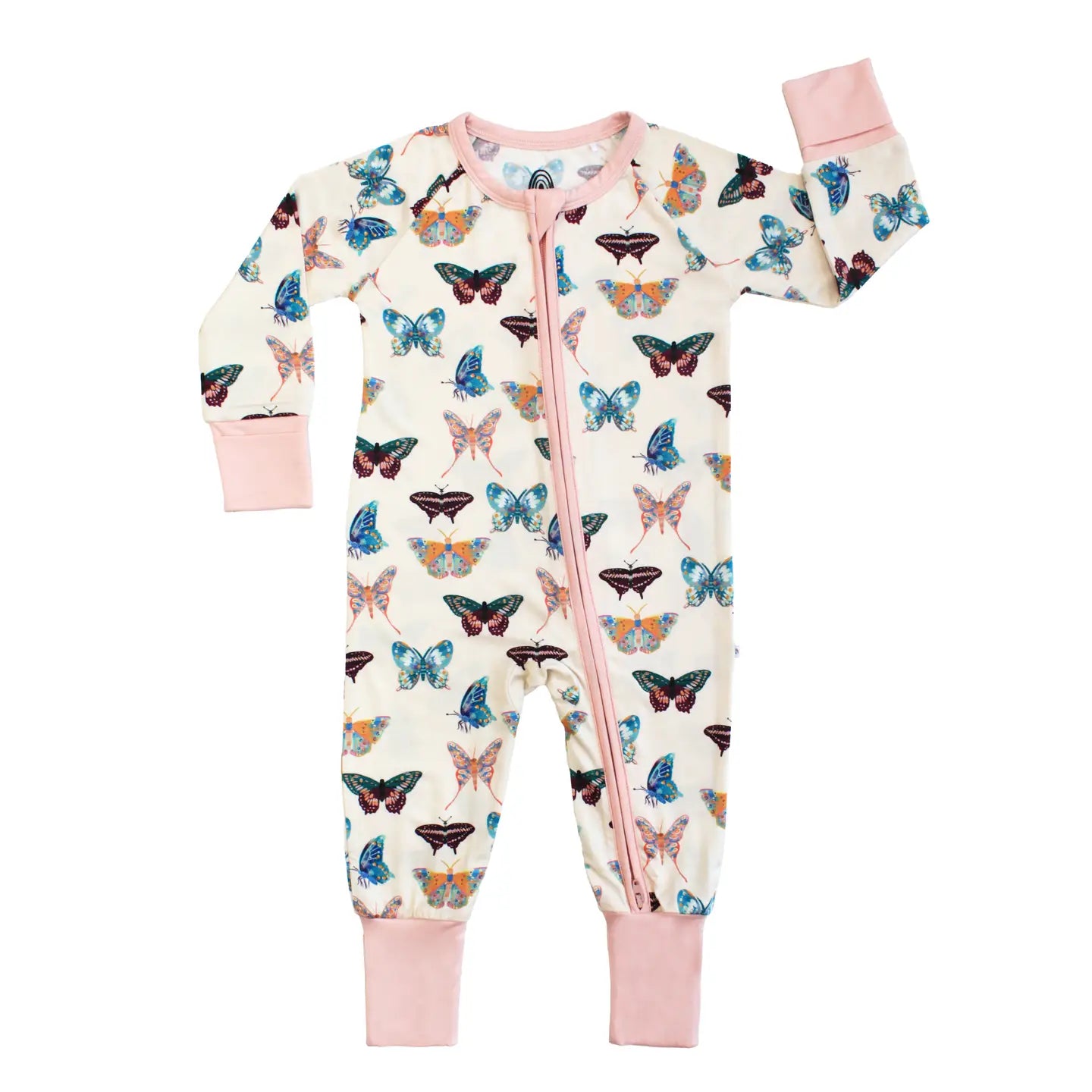 Wings of Paradise Butterflies Bamboo Baby Pajamas Convertible Footie Emerson and Friends Lil Tulips