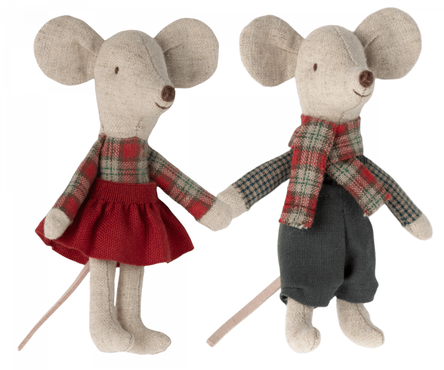 Winter Mice Twins, Little Brother and Sister Maileg Lil Tulips