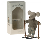 Winter Mouse with Ski Set, Big Brother Maileg Lil Tulips