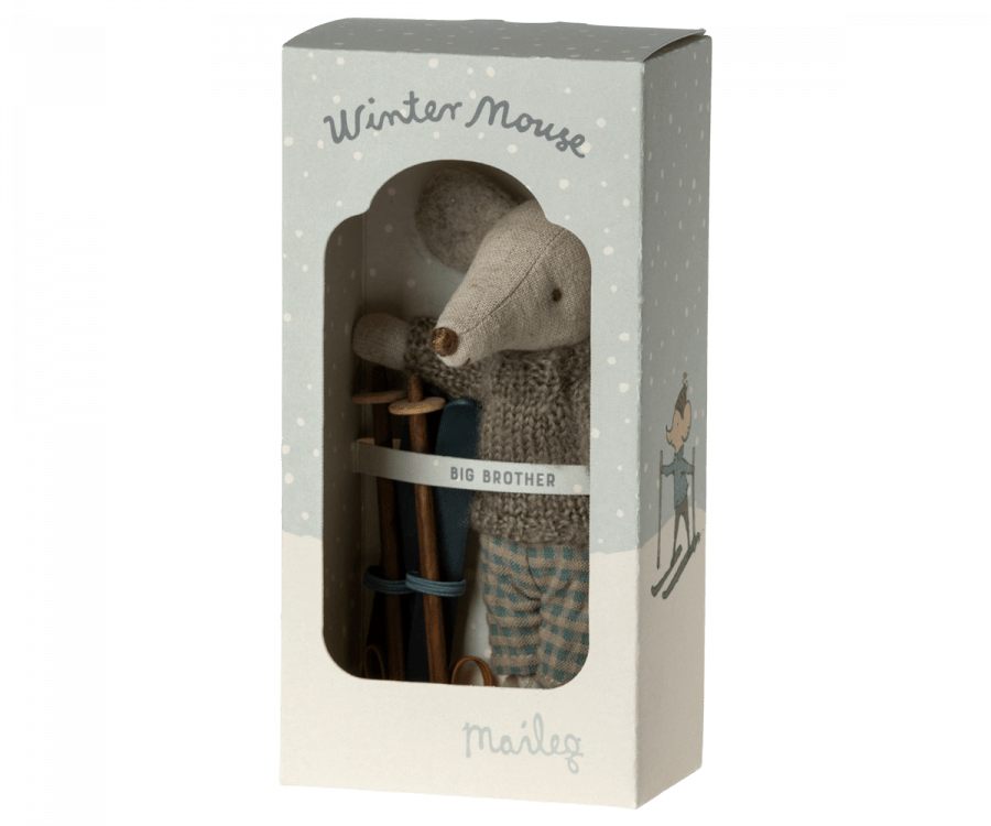 Winter Mouse with Ski Set, Big Brother Maileg Lil Tulips