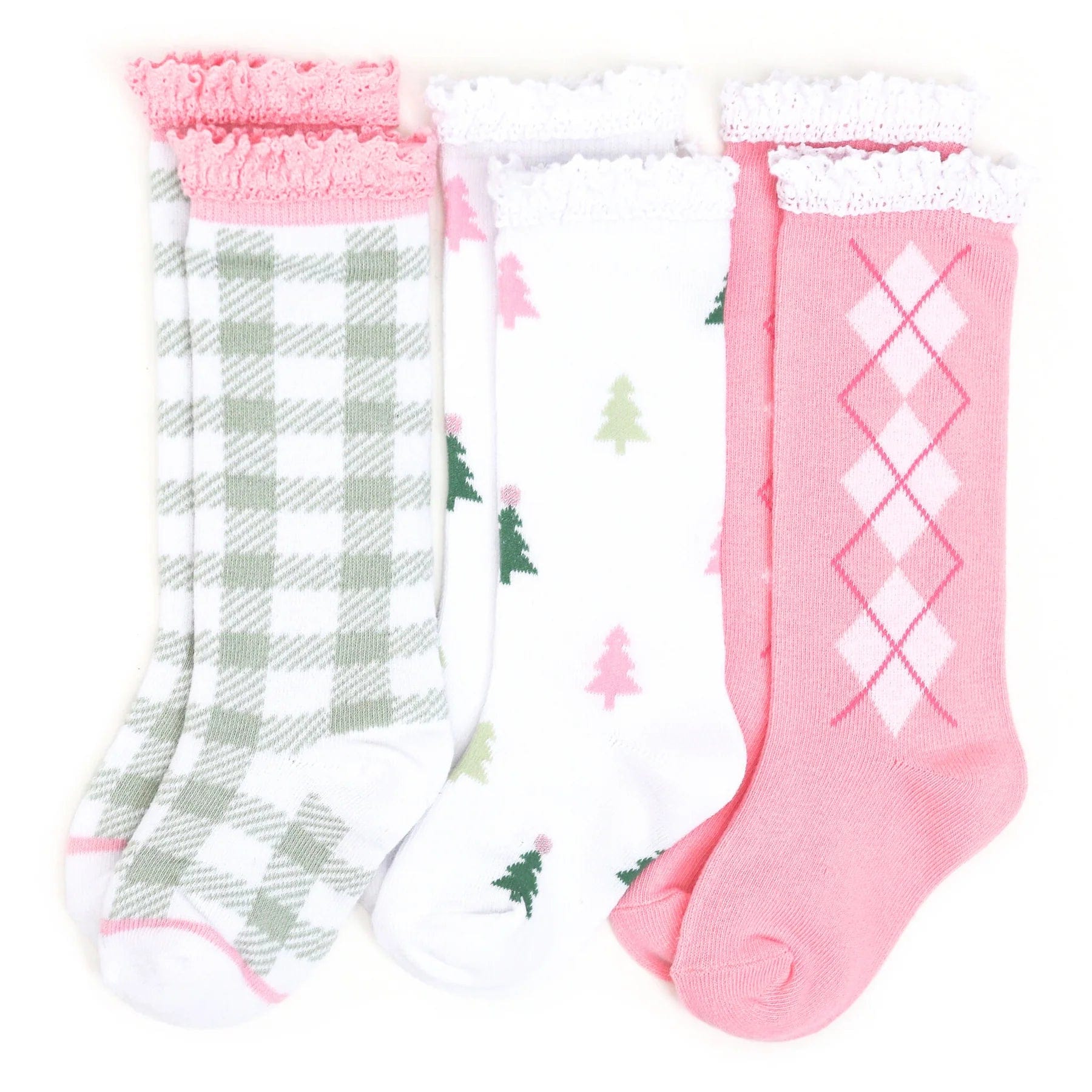 Winter Wonderland Knee High Socks 3-Pack Little Stocking Company Lil Tulips