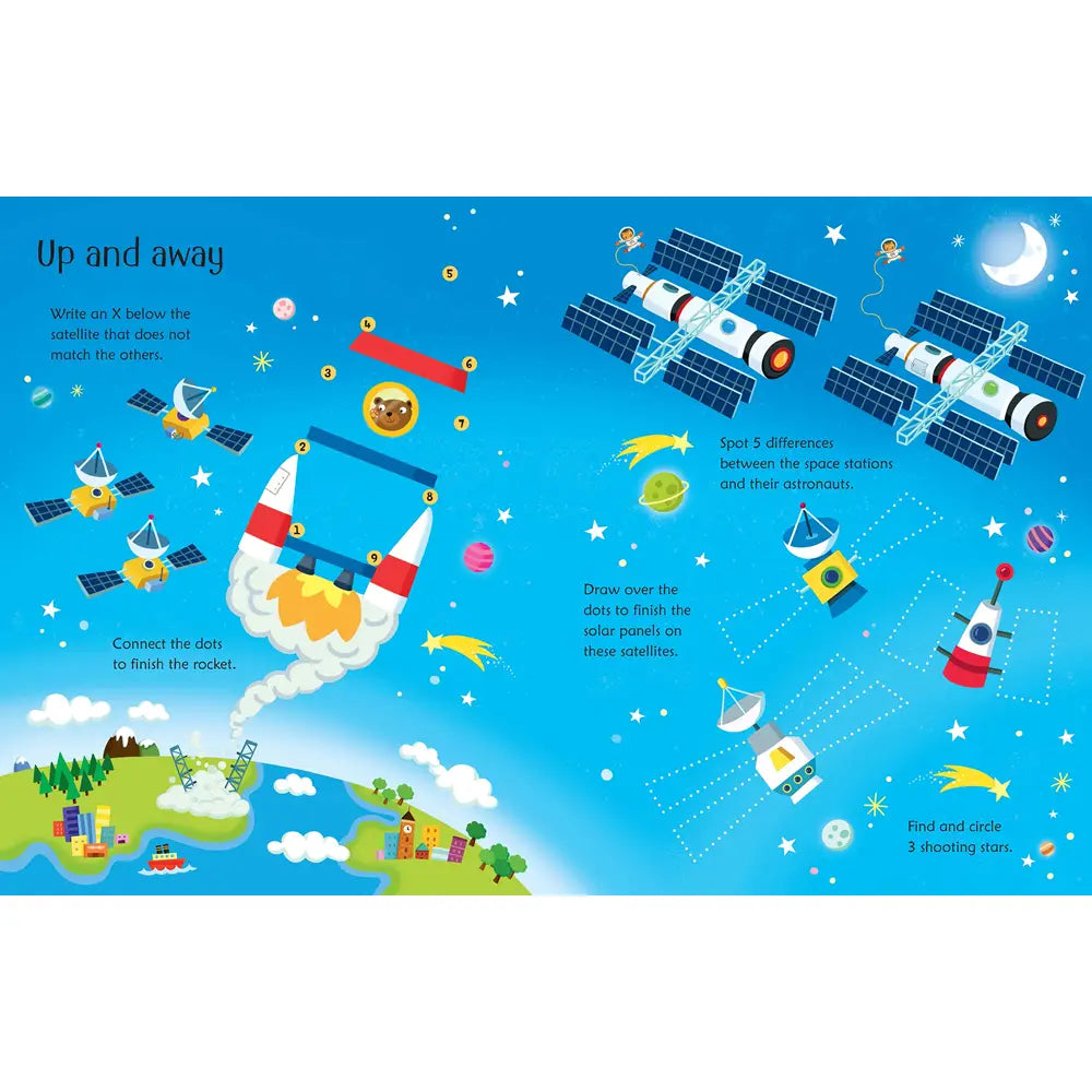 Wipe-Clean Space Activities Harper Collins Childrens Lil Tulips