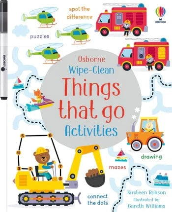 Wipe-Clean Things That Go Activities Harper Collins Childrens Lil Tulips