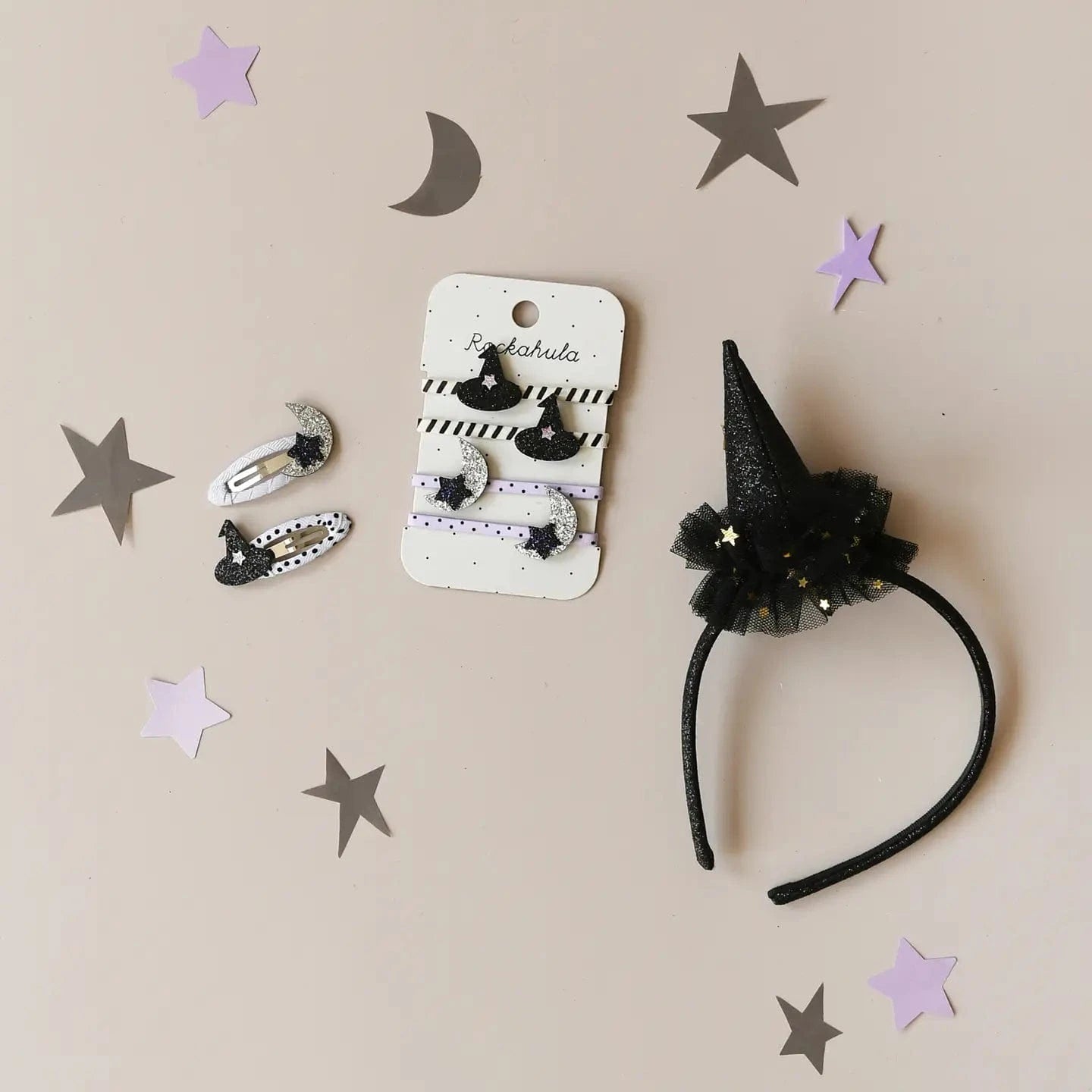 Witching Hour Glitter Hair Clips Rockahula Kids buble Lil Tulips