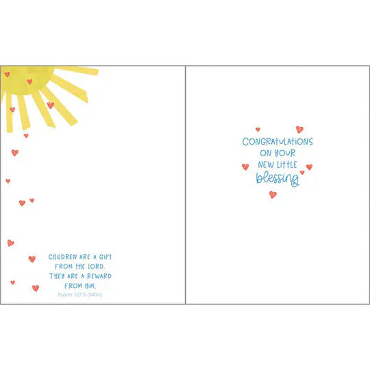 With Scripture Baby Greeting Card - Gift from Above Gina B Designs Lil Tulips