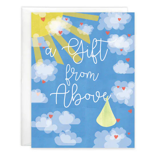 With Scripture Baby Greeting Card - Gift from Above Gina B Designs Lil Tulips