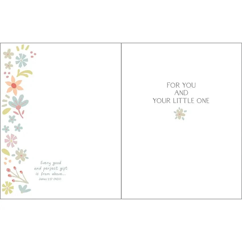 With Scripture Religious Greeting Card - Sweet Little Lambs Gina B Designs Lil Tulips